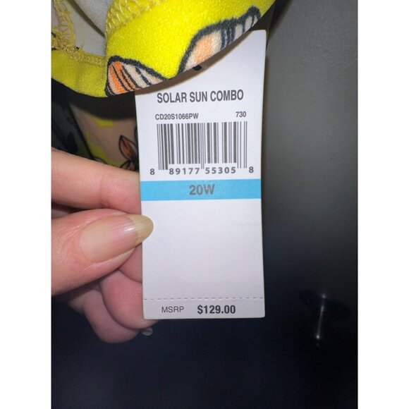 Rachel Roy Solar Sun Combo Dress 20W Floral Print MSRP $129 Multicolor NWT - Picture 4 of 4